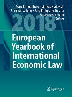 cover image of European Yearbook of International Economic Law 2018